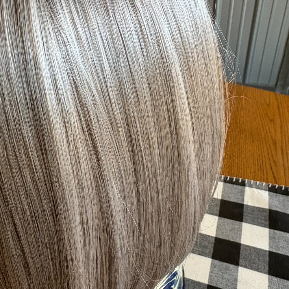 Salt and Pepper Lace Front Synthetic Wig  Never Worn.
